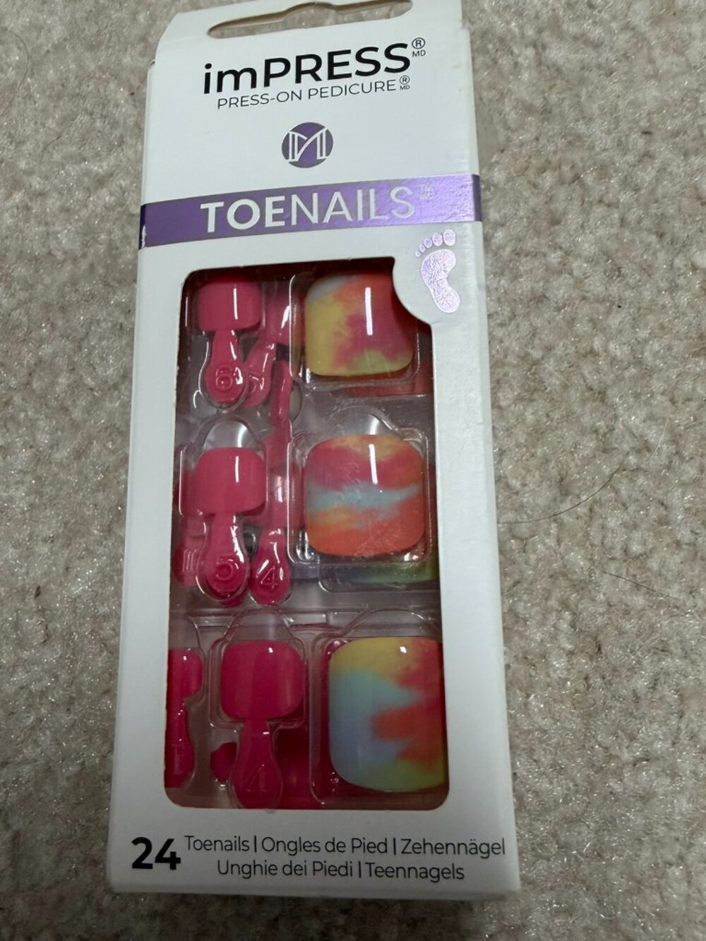 imPRESS Press-On Pedicure Toenails āStargazingā 24 Count NIB